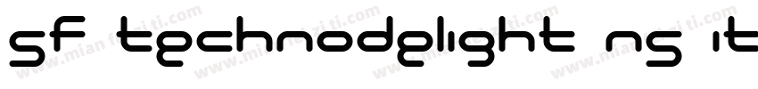 SF Technodelight NS Italic字体转换